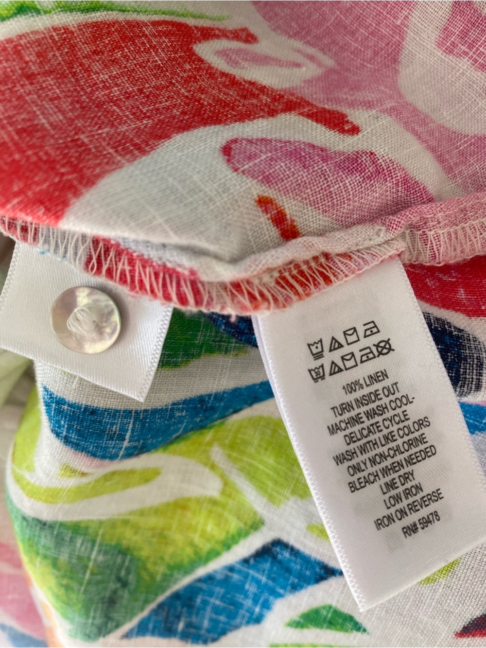 Cynthia Rowley Tropical Bright Vibrant Floral A-Line Shift Linen Dress Small - Picture 6 of 9